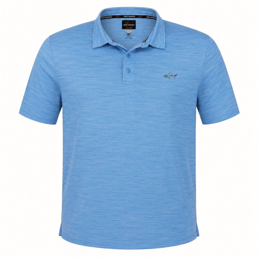 Greg Norman Tasso Elba Polo Shirt Men's XXL Blue Play Dry Golf Performance